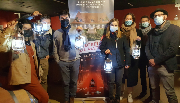 Accueil d'internes en médecine générale de l'Université de Bordeaux à la cave de Crouseilles dans les Pyrénées-Atlantiques